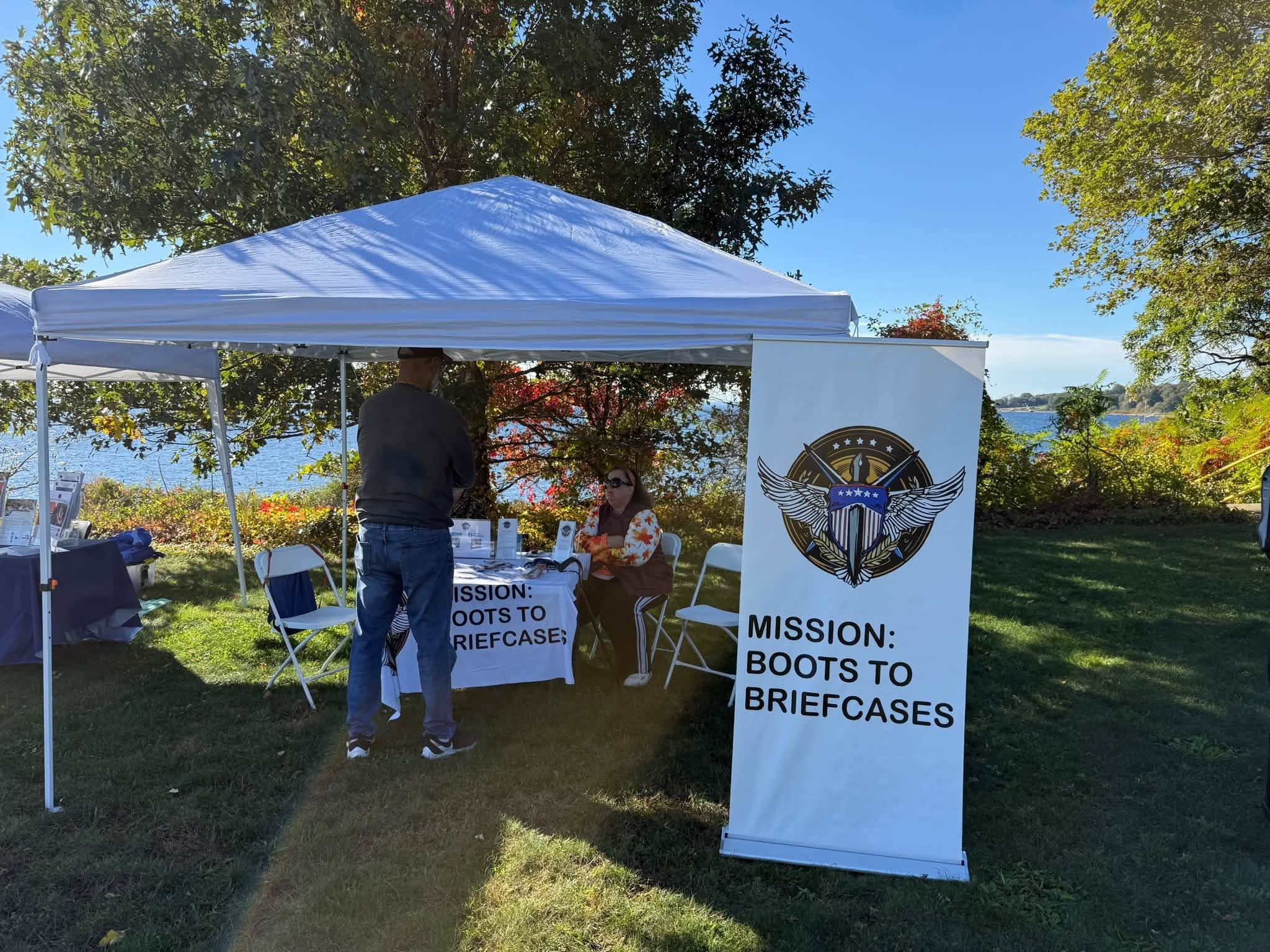 Outdoor event tent at MB2B community gathering